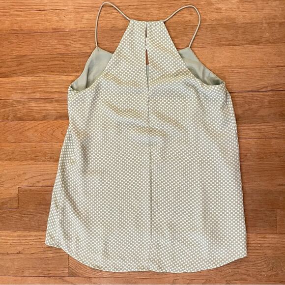 Express green white polkadot spaghetti strap blouse shirt top SP b23 - Picture 3 of 3